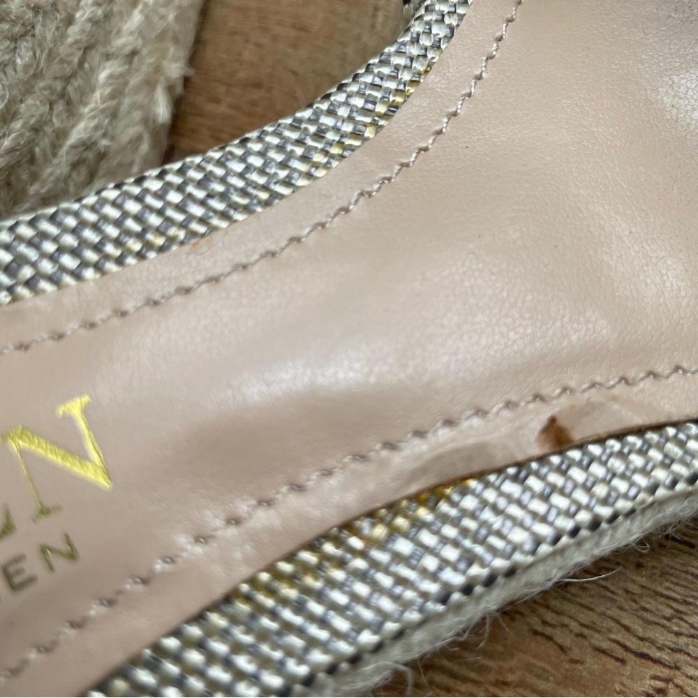 Lauren Ralph Lauren Buckle Tie Wedge Heel Espadrille Shoes Womens Size 7 - Picture 9 of 12